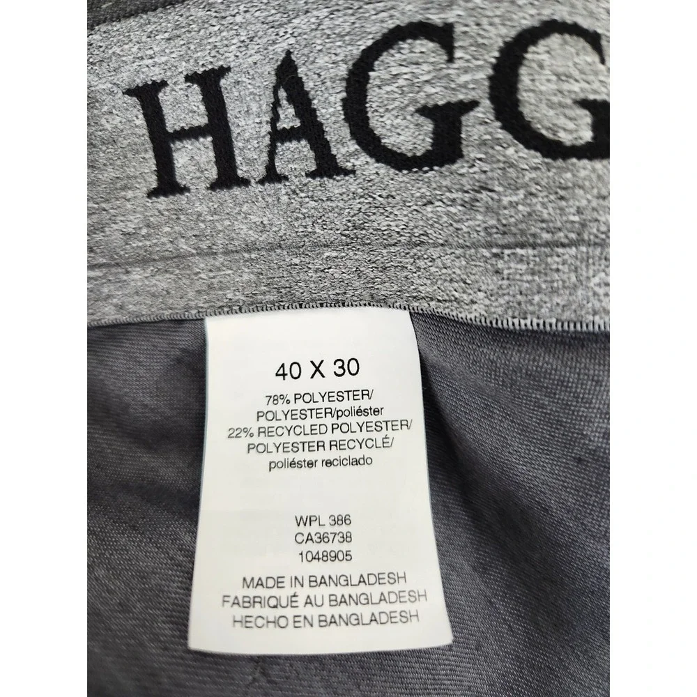HAGGAR Super Flex Waistband Repreve Gray Pants Dress Grey Size 40 X 30 NEW -SOFT